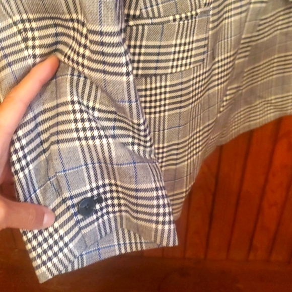 TALBOTS PETITE SIZE 12 Plaid Double-Breasted Blazer - Picture 5 of 10
